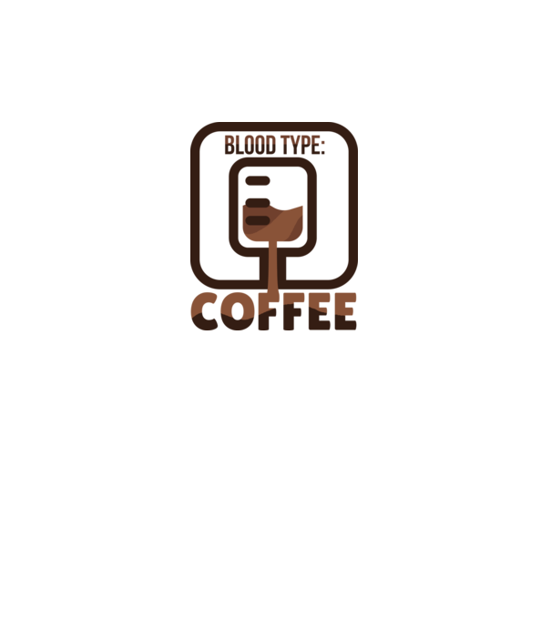 Grupa mea de sânge este cafeaua model gri pe tricou