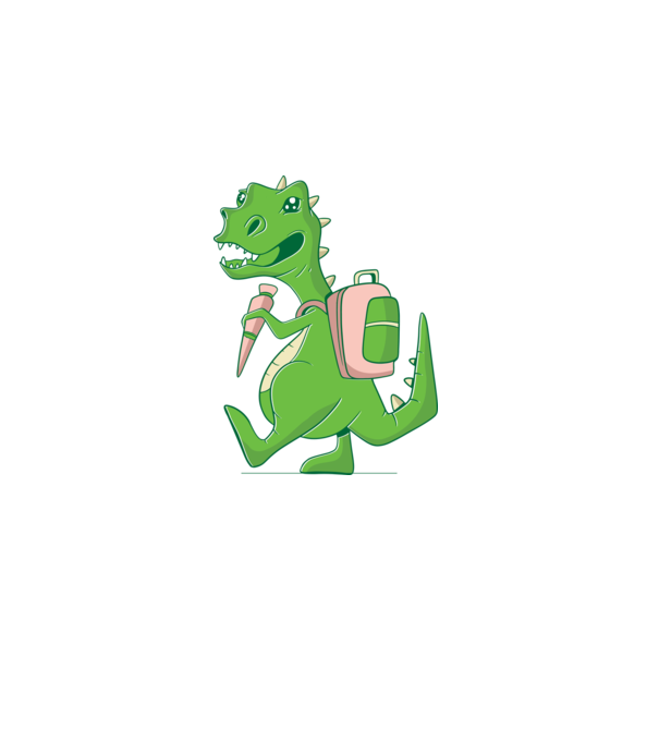 Elev Dino model negru pe tricou