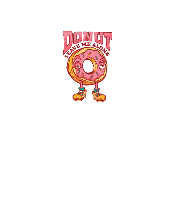 Donut leave me alone model alb pe tricou