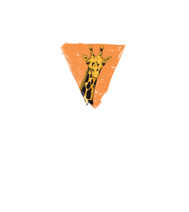 Girafă cool model alb pe tricou