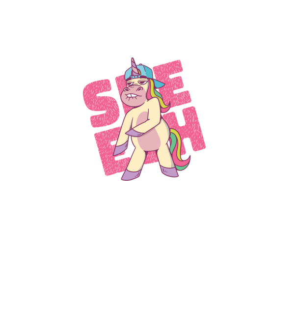 Unicorn Shesh model mov pe tricou