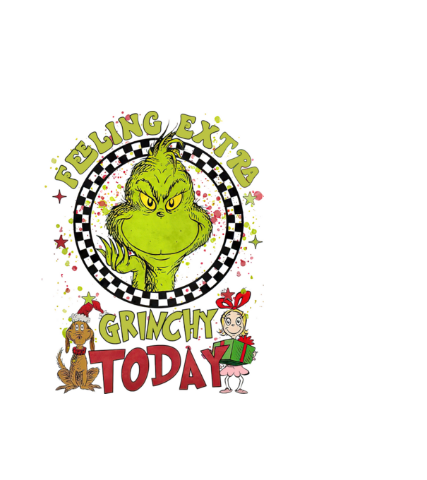 Feeling extra Grinchy today - Grinch model alb pe tricou