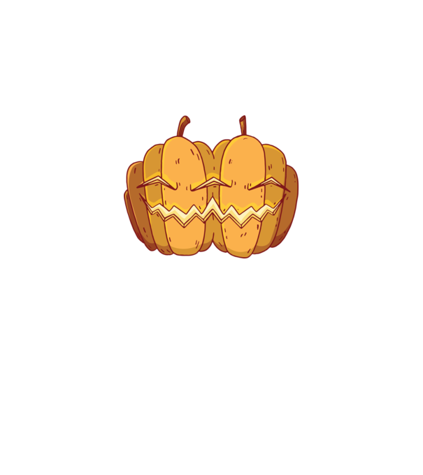 Dovleci siamezi de Halloween model negru pe tricou