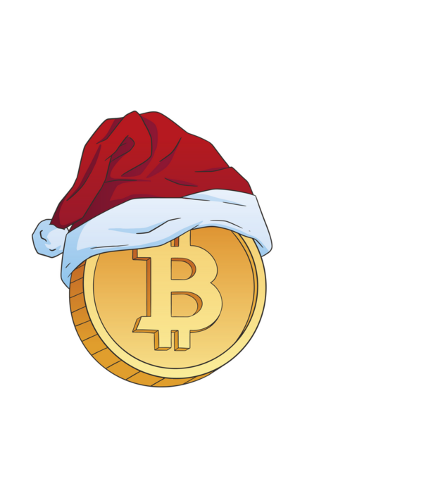 Crăciun Bitcoin model alb pe tricou