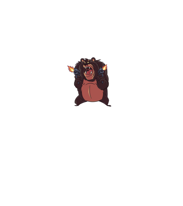 Pew Pew Pew Madafakas Urs model negru pe tricou