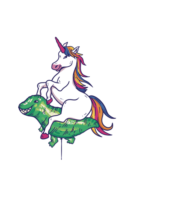 Balon cu Unicorn model albastru deschis pe tricou