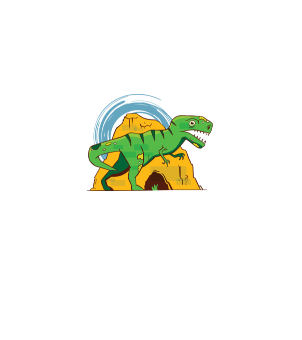 Dinozaur T-rex model negru pe tricou