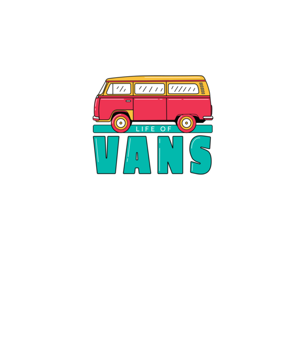 Life of Vans model alb pe tricou