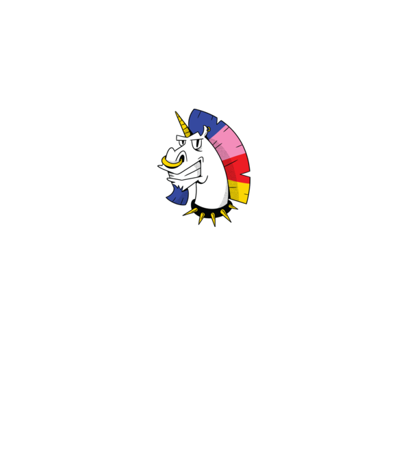 Punk unicorn model gri pe tricou