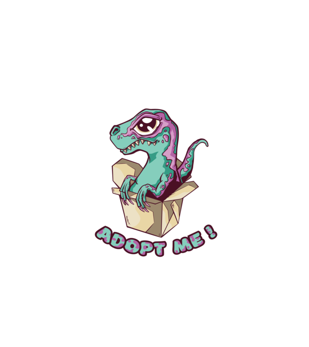 Raptor drăguț model turcoaz pe tricou