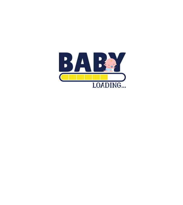 Baby is loading - tricou amuzant pentru mămici model alb pe tricou