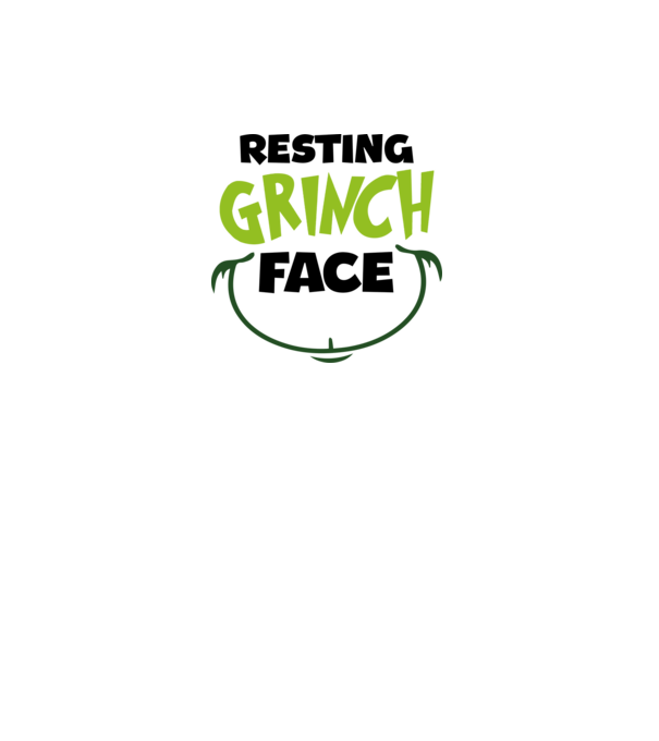 Resting Grinch face model alb pe tricou