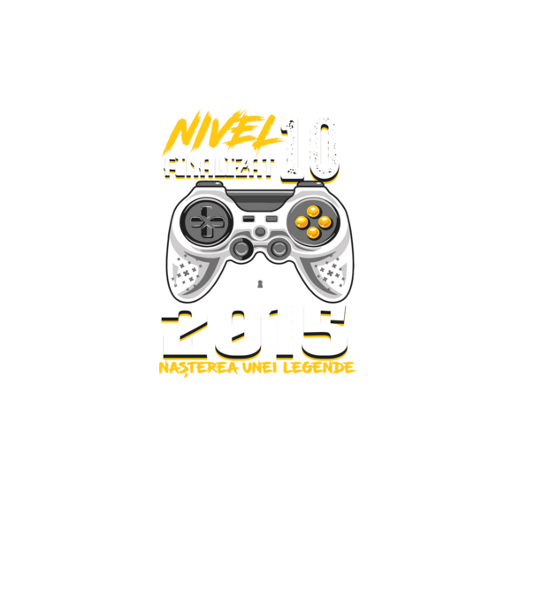 Nivel Finalizat 10 2015 model negru pe tricou
