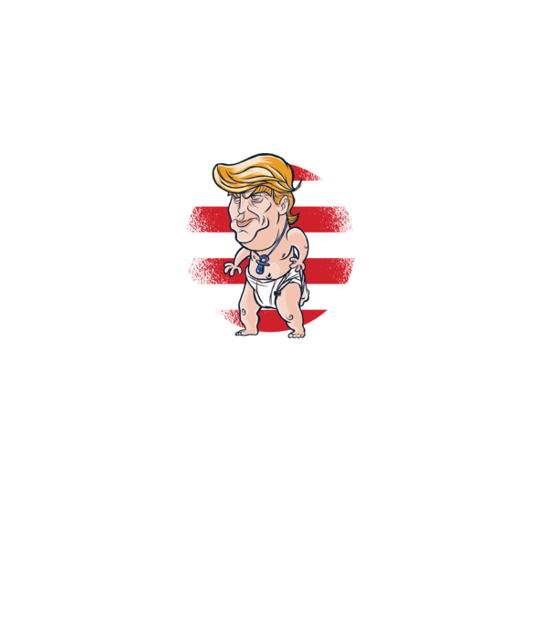 Trump Baby tricou amuzant model albastru închis pe tricou