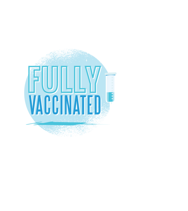 Complet vaccinat model albastru închis pe tricou
