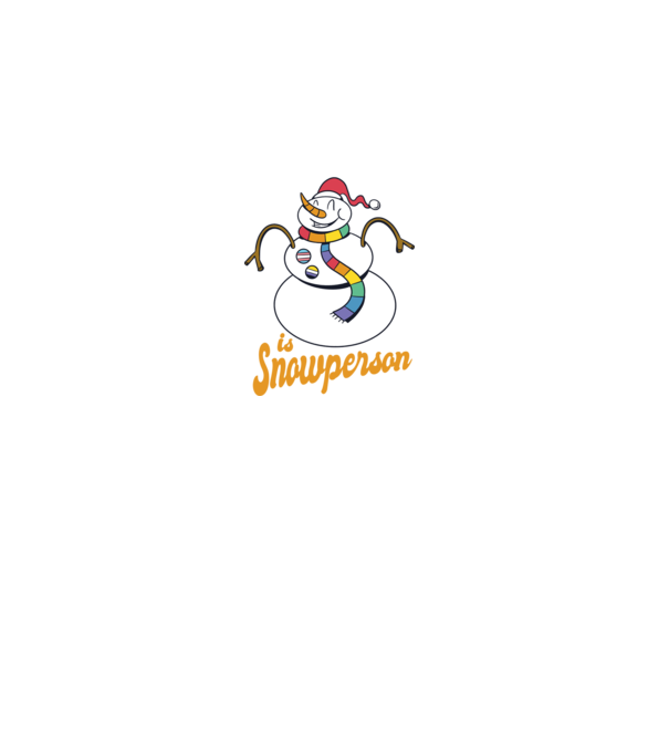 Om de zăpadă model turcoaz pe tricou