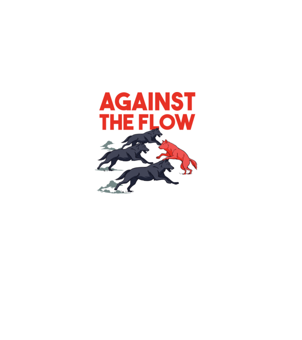 Against the flow - Împotriva curentului model roz deschis pe tricou