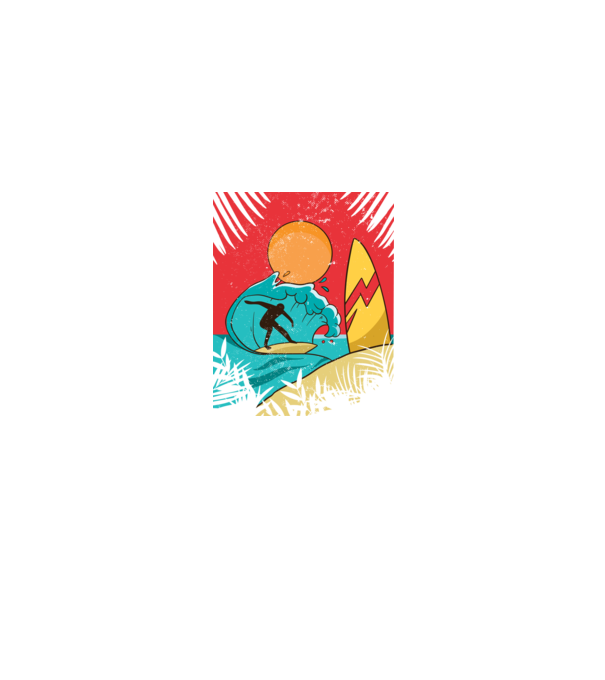 Afiș Surf model negru pe tricou