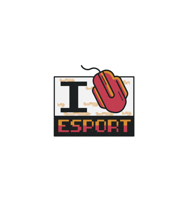 I love Esport model gri pe tricou