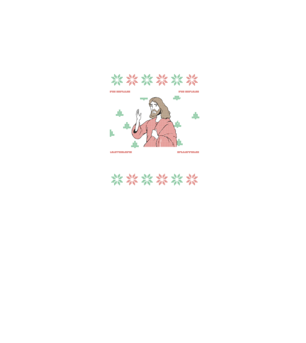 'Go Jesus, It''s Your Birthday Ugly Sweater' model negru pe tricou