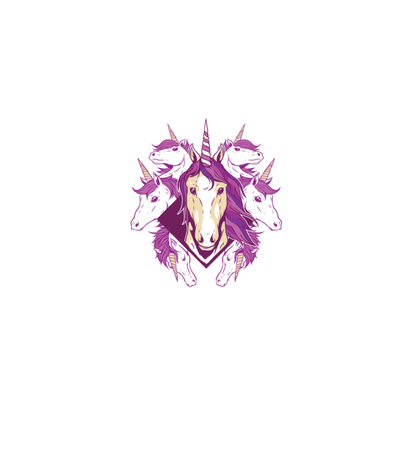 Unicorn Mandala model albastru închis pe tricou