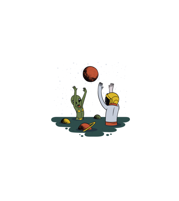 Alien și astronaut joc model negru pe tricou