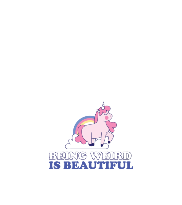 A fi ciudat este minunat Unicorn model nisipiu pe tricou