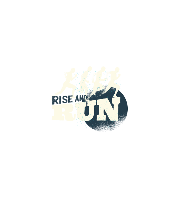 Rise and Run - Tricou pentru alergători model turcoaz pe tricou