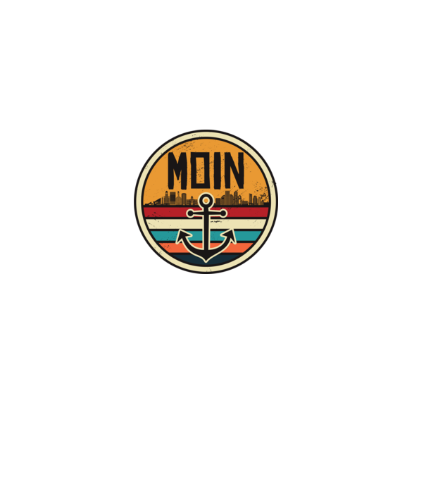 Ancoră Moin model negru pe tricou