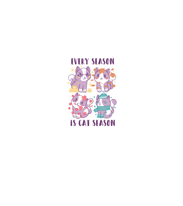 Every Season is Cat Season model roz deschis pe tricou
