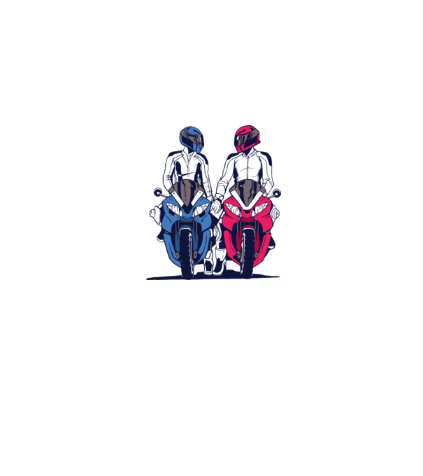 Cuplu de motocicliști model albastru jeanși pe tricou