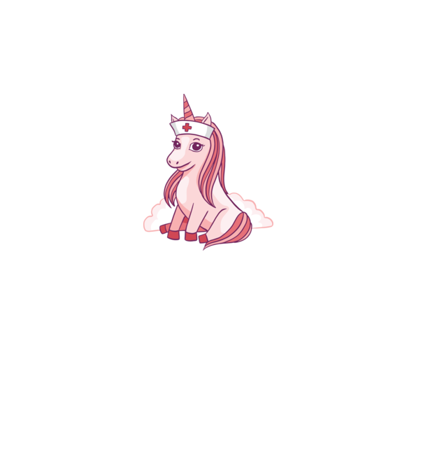Îngrijitor unicorn model alb pe tricou