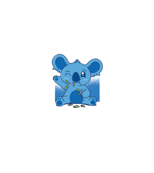 Koala drăguț model alb/roșu pe tricou