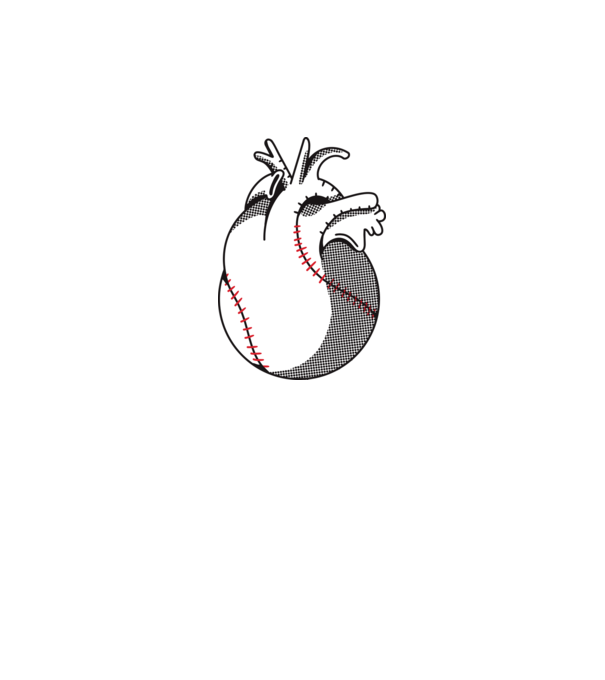Inimă Baseball model gri pe tricou