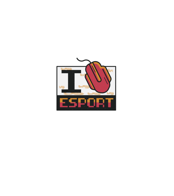 I love Esport model gri pe tricou