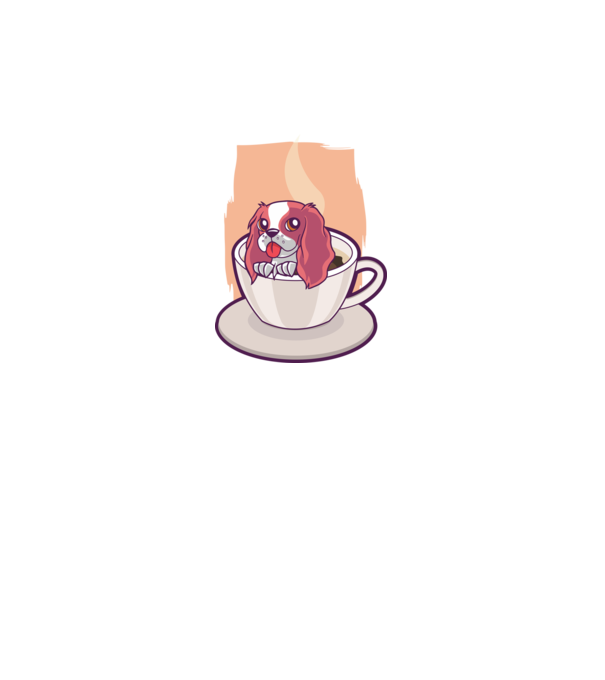 Cafea câine model gri pe tricou