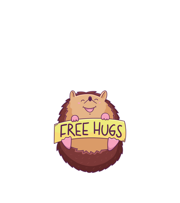 Free Hugs Arici model nisipiu pe tricou