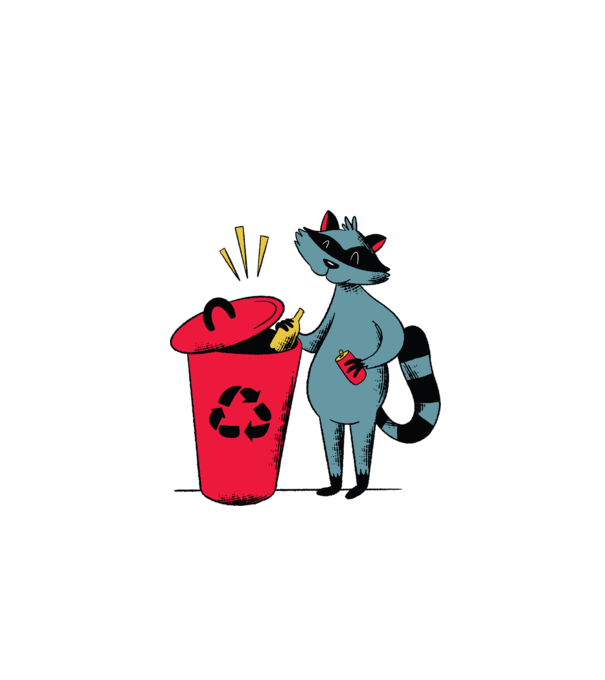 Reciclare Raton model gri pe tricou