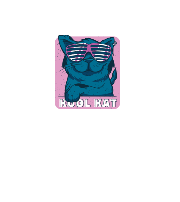 Kool Cat - Pisică Cool model mov pe tricou
