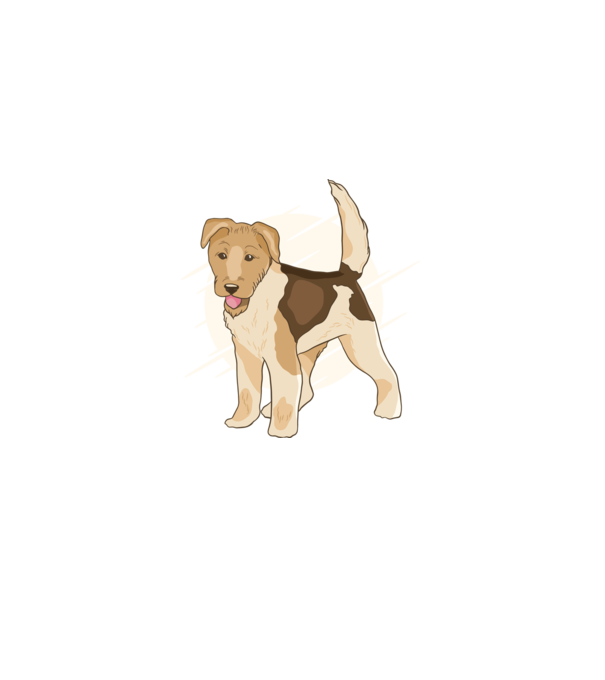 Fox Terrier model verde pe tricou