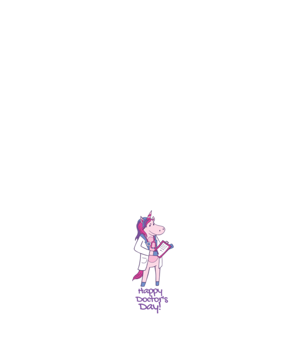 Medic Unicorn model albastru închis pe tricou