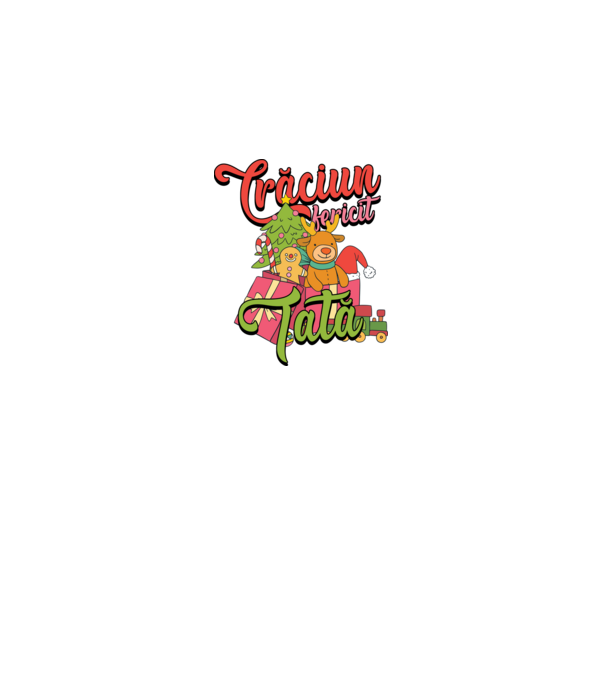 CRĂCIUN FERICIT TATĂ model negru pe tricou