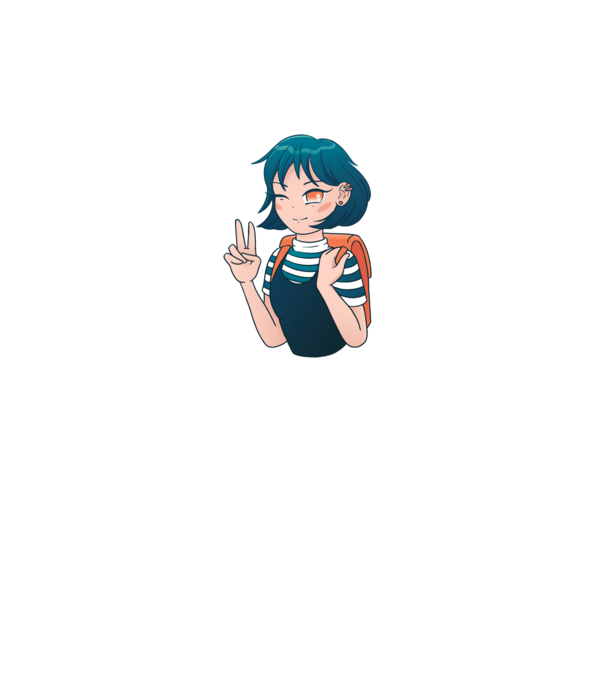 Anime fată model alb pe tricou