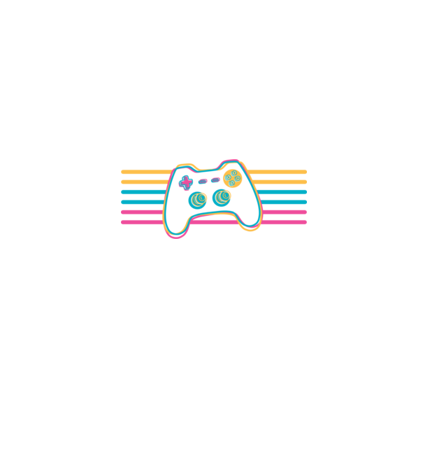 Gamer Controler Retro model negru pe tricou