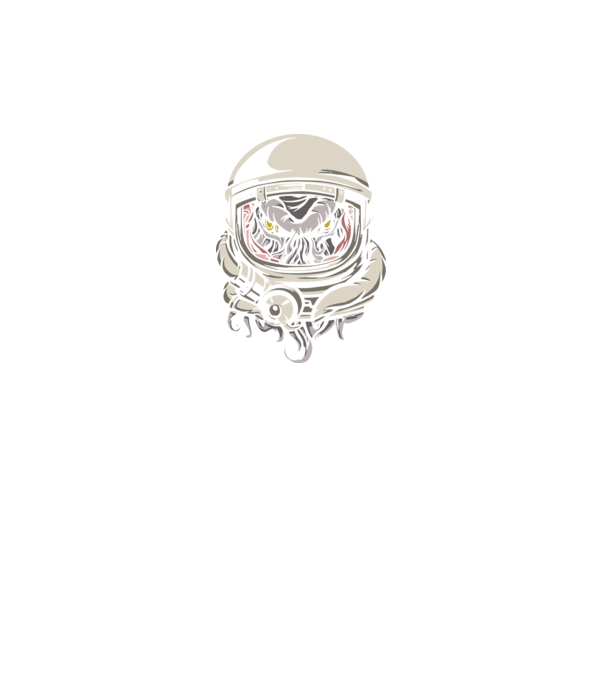 Cthulhu Astronaut model gri pe tricou