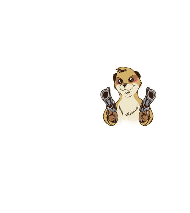 Pew Pew Pew Madafakas Suricată model galben neon pe tricou