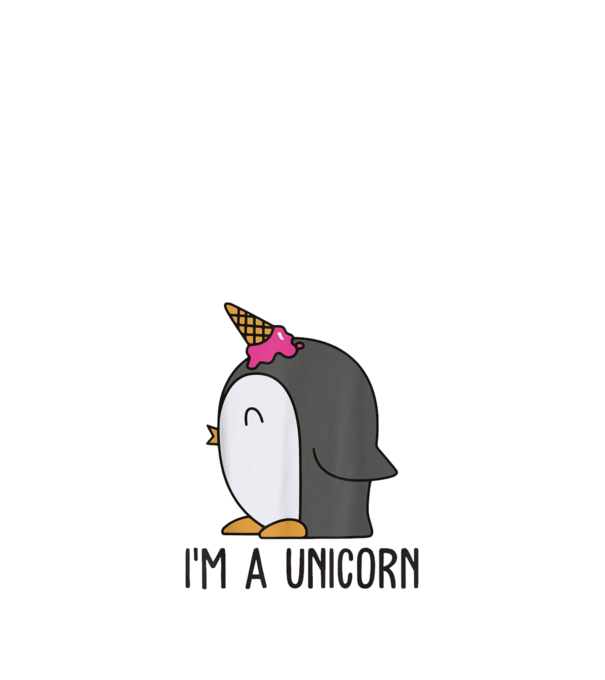 'I''m a unicorn - penguin' model nisipiu pe tricou