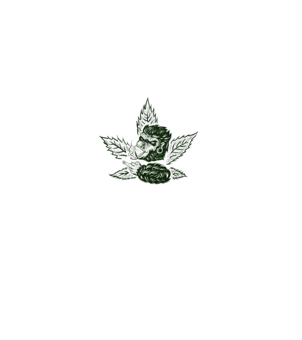GORILĂ cannabis model alb pe tricou