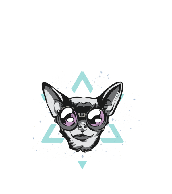 Tricou cu Câine Chihuahua model negru pe tricou