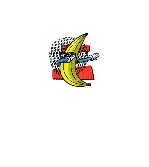 Banană DAB model alb pe tricou